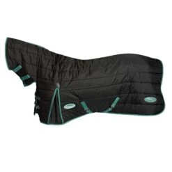 Weatherbeeta GreenTec Combo Neck Medium Lightweight Horse Stable Rug (Black/Bottle Green)