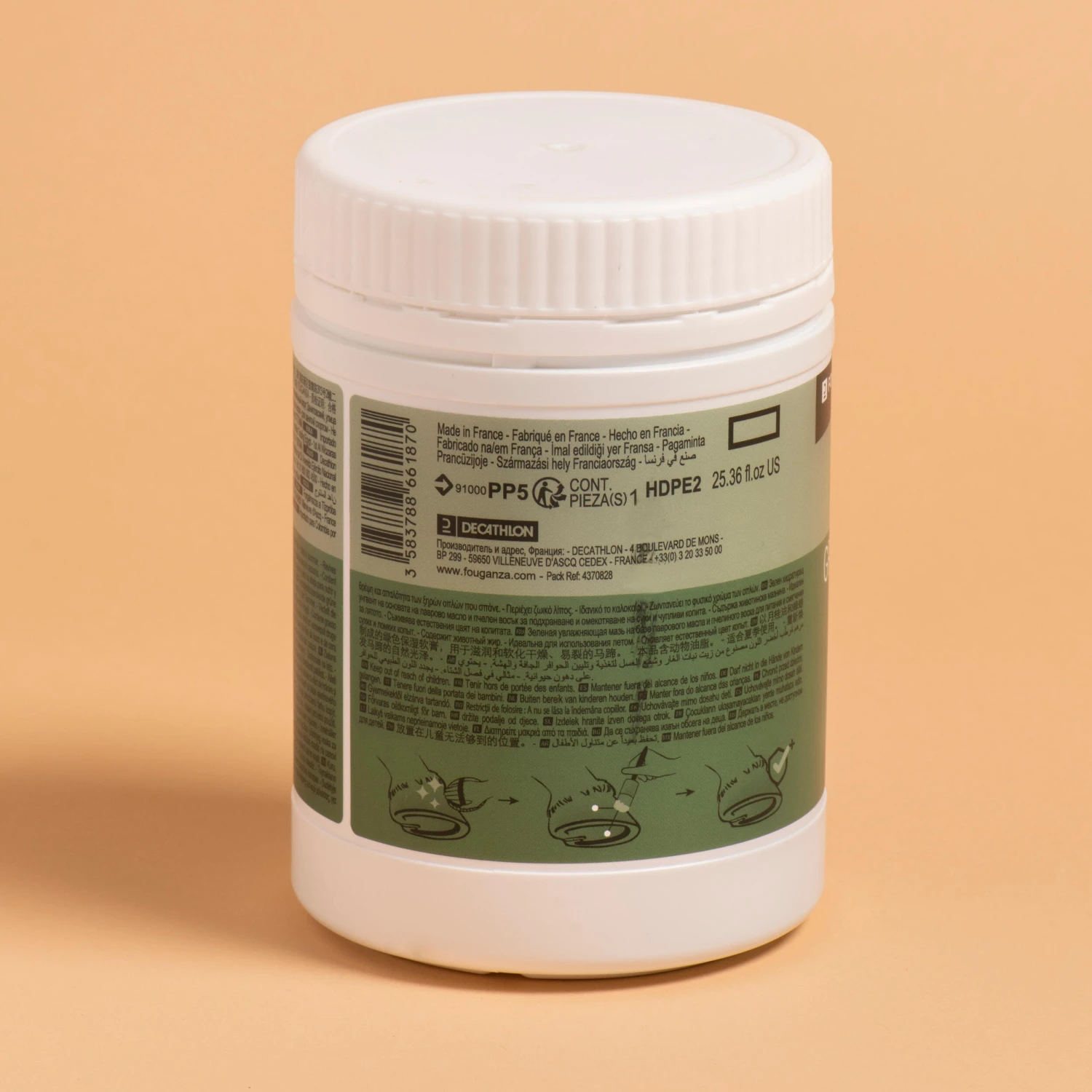 Hoof Grease For Horse And Pony Hydrating Ointment 750 Ml - Green - Image 2