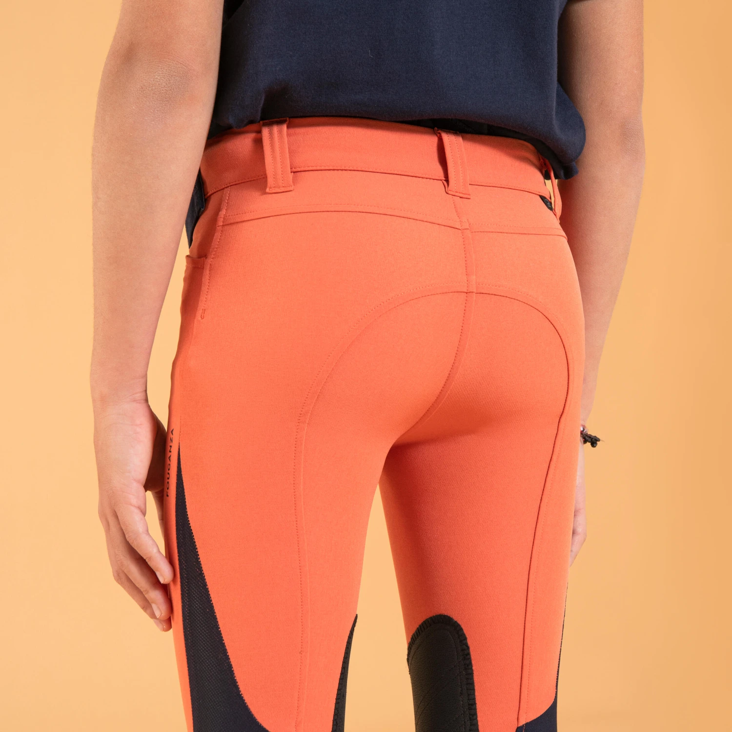 Kids' Horse Riding Lightweight Mesh Jodhpurs With Grippy Suede Patches 500 - Image 17