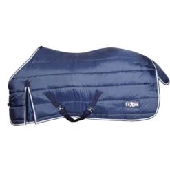 Saxon StandardNeck Channel Quilt Midweight Horse Stable Rug (Navy/White)
