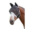 Fine Mesh Horse Fly Mask With Ears & Nose Fringe (Black)