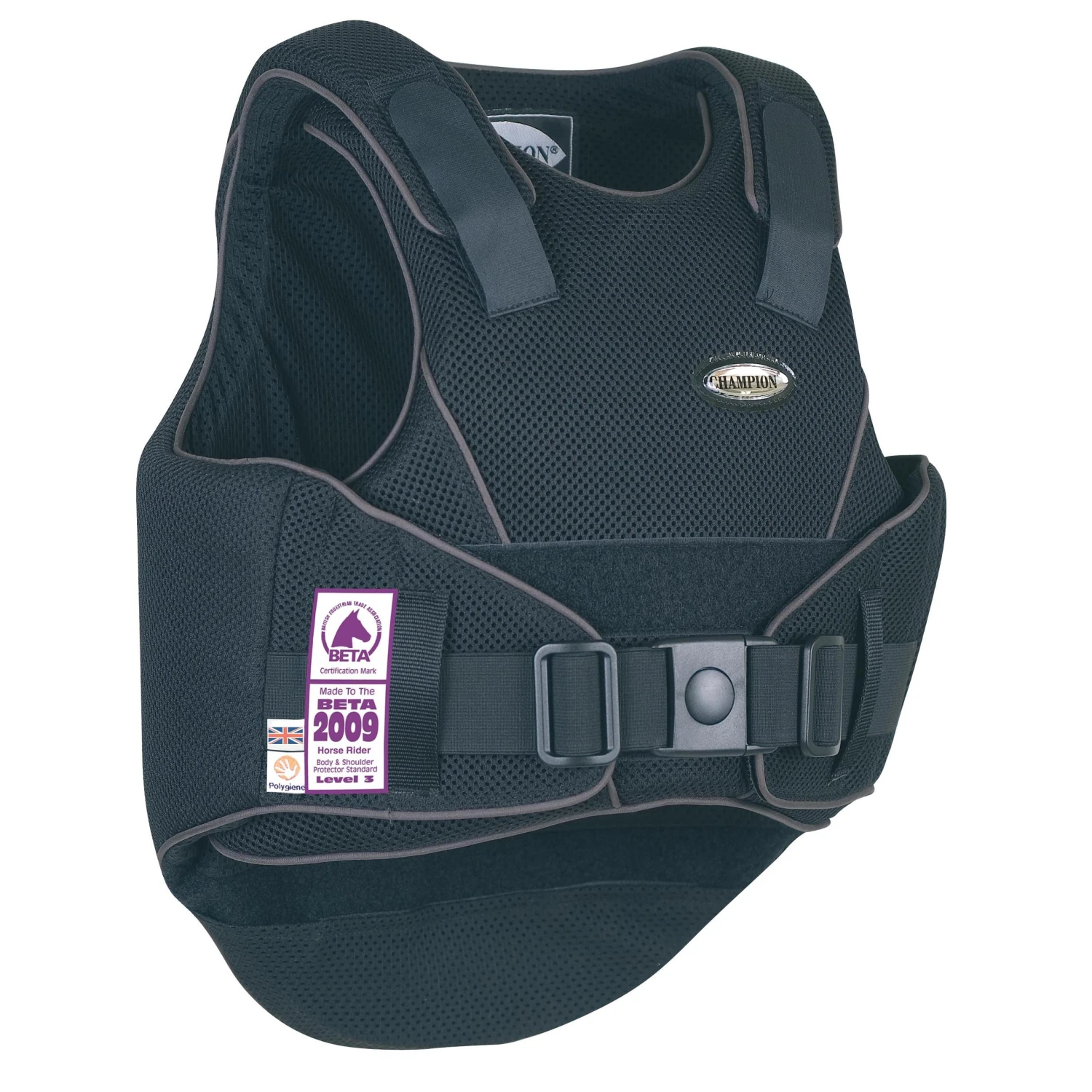 FLEXAIR BODY PROTECTOR BLACK GUN METAL ADULT