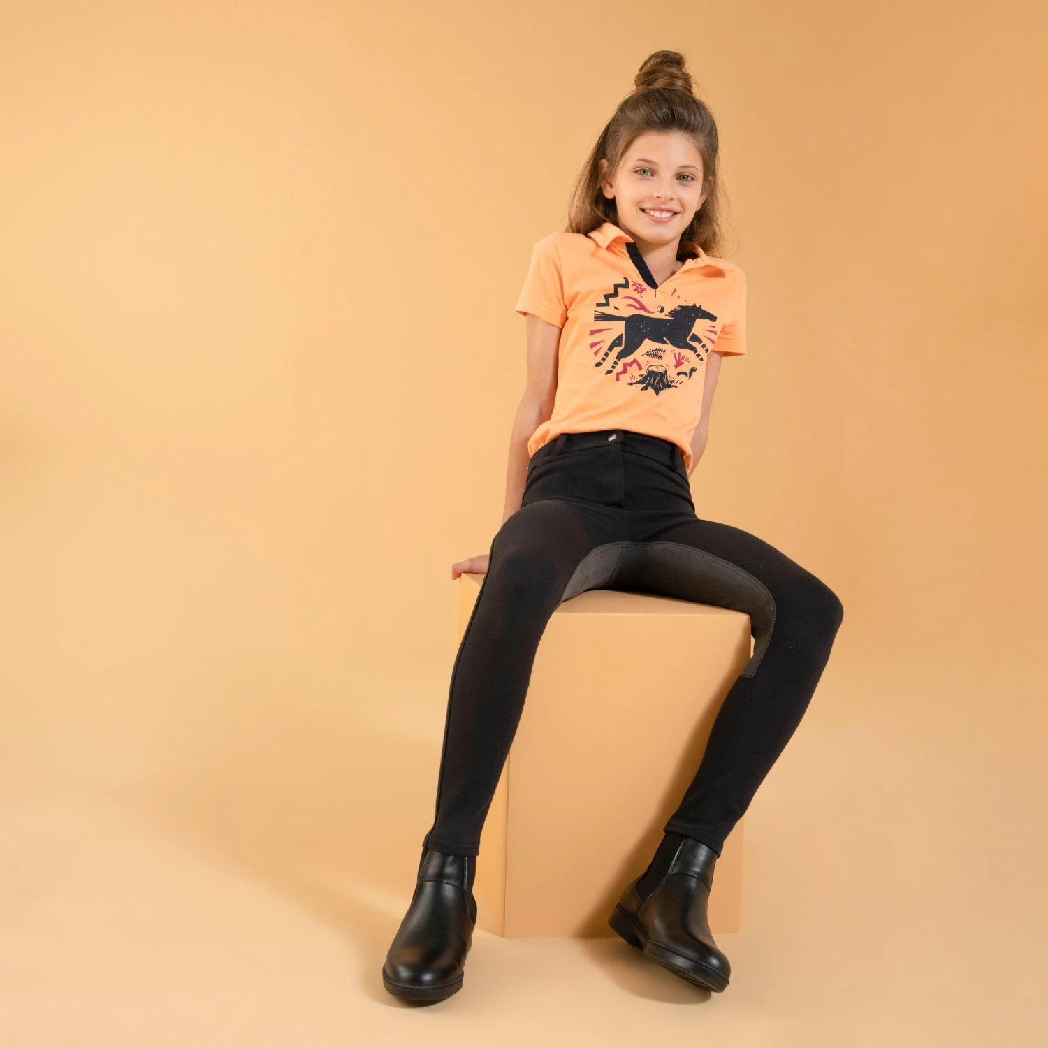 Kids' Full Seat Horse Riding Jodhpurs 180 - Image 2