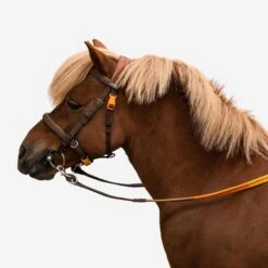Horse Riding Synthetic Beginner Pony Bridle And Reins 100