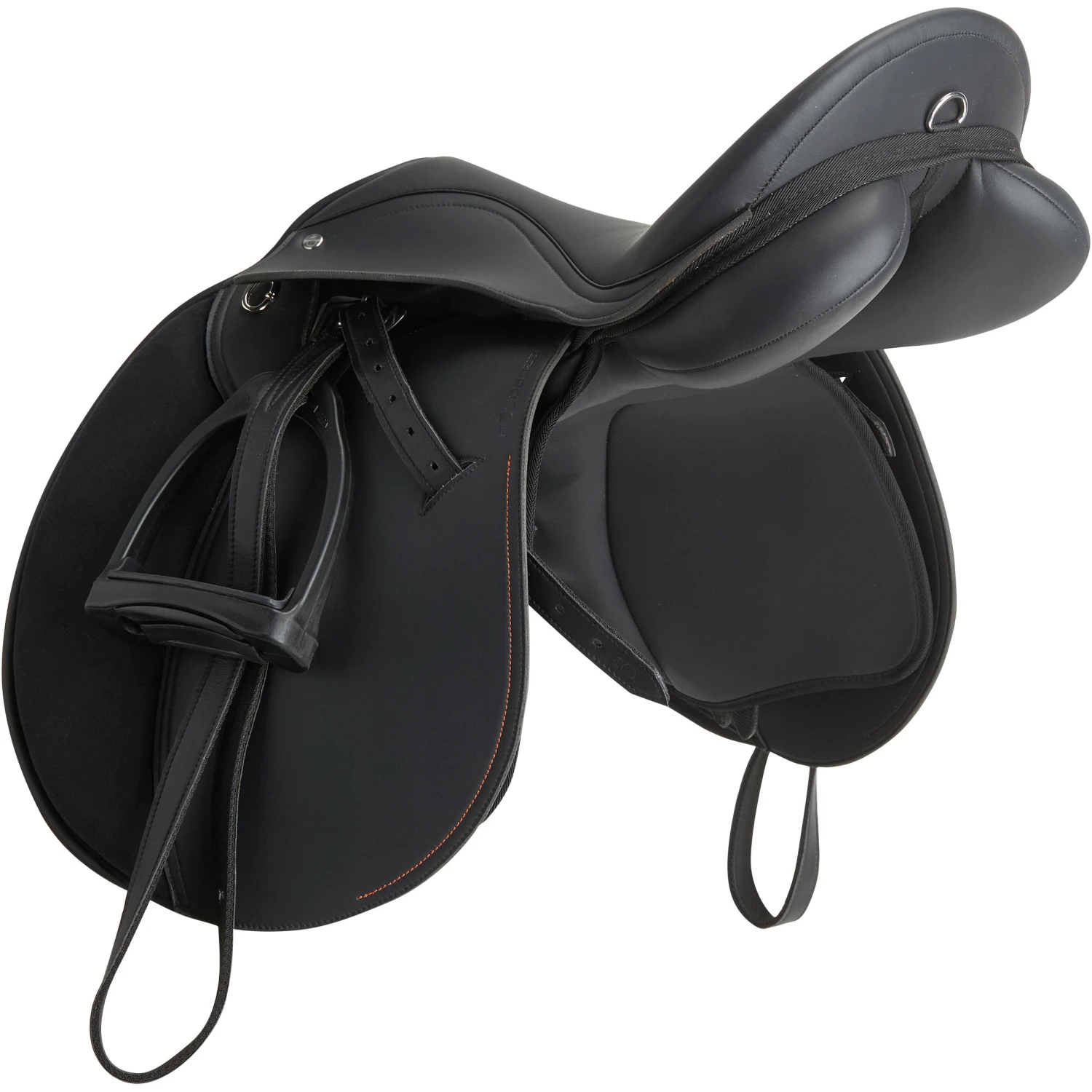 Synthia Horse Riding Synthetic All-Purpose 16"5 Saddle For Horse & Pony - Black - Image 3