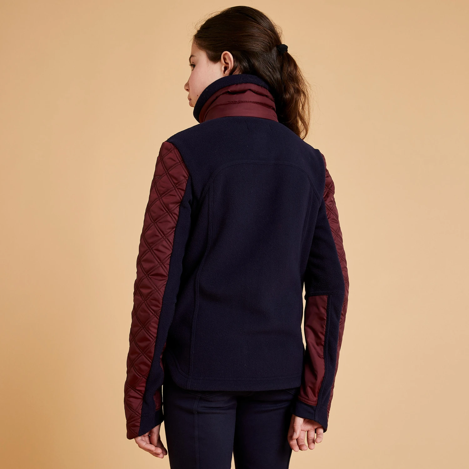 Kids' Horse Riding Bi-Material Warm Fleece 500 - Image 13