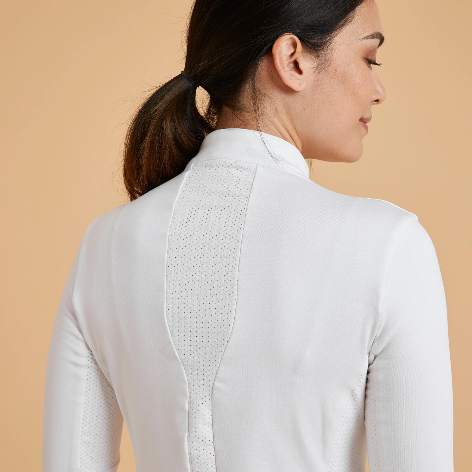 Women's Horse Riding Long-Sleeved Warm Competition Polo 500 - Image 6