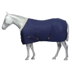 Weatherbeeta Comfitec Deluxe StandardNeck Quilted Midweight Horse Stable Rug (Navy)
