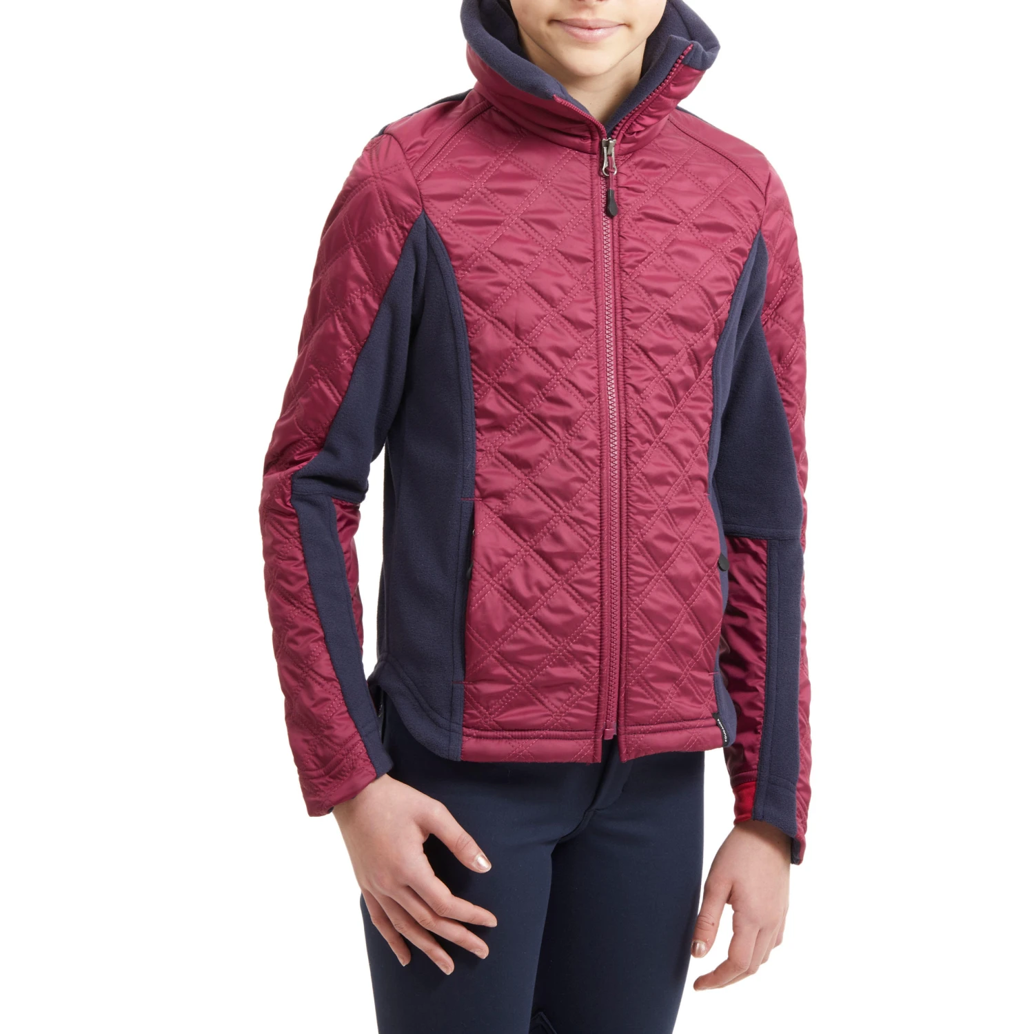 Kids' Horse Riding Bi-Material Warm Fleece 500 - Image 16