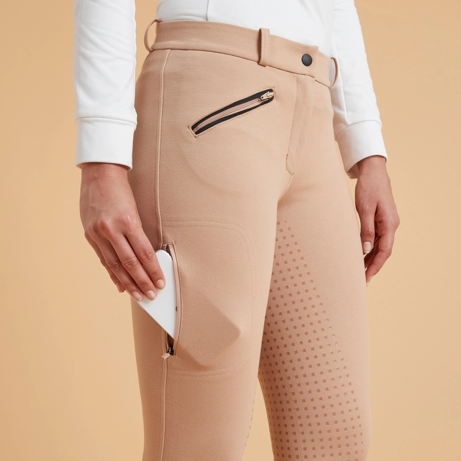 Women's Warm Full Grip Horse Riding Jodhpurs 500 - Image 12