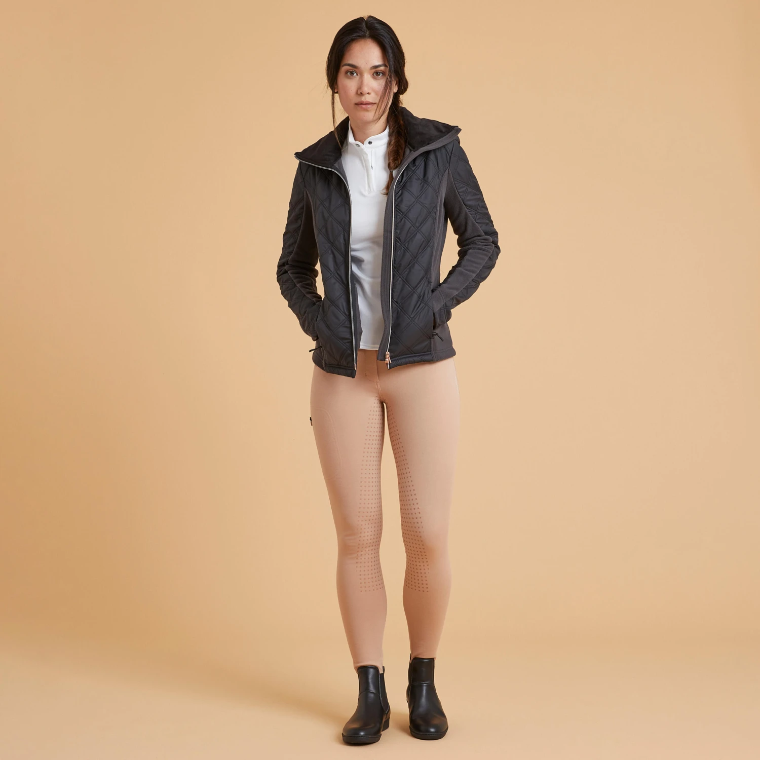 Women's Warm Full Grip Horse Riding Jodhpurs 500 - Image 11