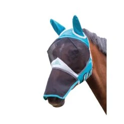 Fine Mesh Horse Fly Mask With Ears & Nose (Teal)