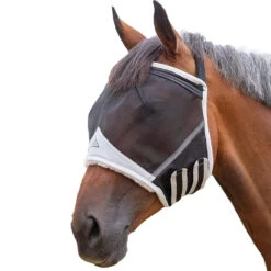 Fine Mesh Earless Horse Fly Mask (Black)