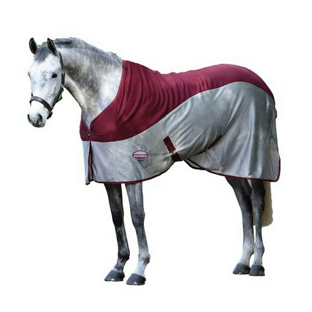 Weatherbeeta MicroAir StandardNeck Horse Cooler Rug (Burgundy/Grey)